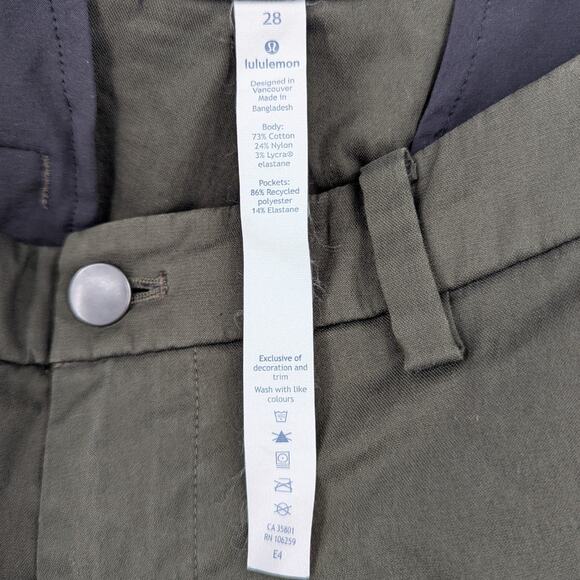 Lululemon Commission Shorts Men's 28 Green 9" Inseam Casual Slim-Fit M7AAAS - Picture 8 of 8